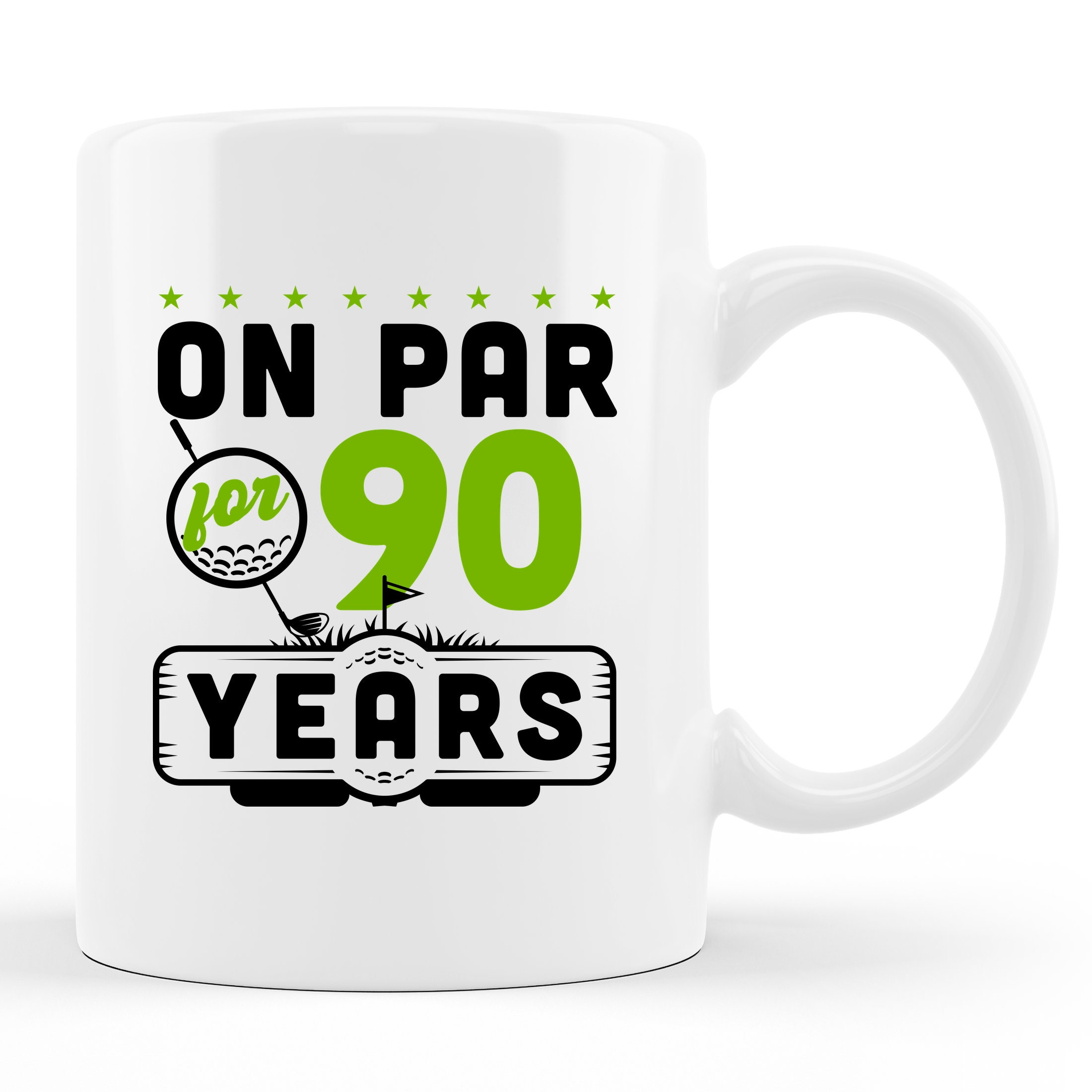 90Th Birthday Mug. 90Th Birthday Gift. 90th Birthday Mug. 90th Birthday  Gift. Turning 90. Golf Mug. Golf Gift. Golfer Mug. Golfer Gift