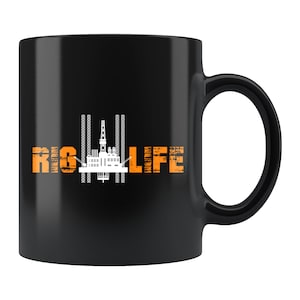 Rig Mug. Oil Rig Coffee Mug. Oilfield Mug. Oilfield Gift. Oil Drilling Mug. Oil Worker Mug. Rig Worker Mug. Rigger Mug #d458