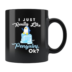 Penguin Mug. Penguin Gift. Penguin Lover Gift. Penguin Coffee Mug. Penguin Lover Mug. Penguin Decor. Custom Penguin Mug. Penguin Fan #b208