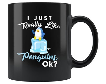 Penguin Mug. Penguin Gift. Penguin Lover Gift. Penguin Coffee Mug. Penguin Lover Mug. Penguin Decor. Custom Penguin Mug. Penguin Fan #b208