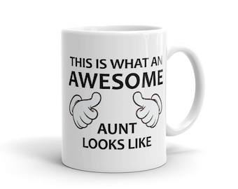 Awesome Aunt Mug. Aunt to be Mug. Reveal Mug. New Aunt Mug. Gift for Aunt. New Aunt Gift. Best Aunt Mug. Aunt Birthday Gift #a394