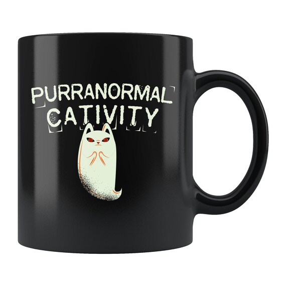 Funny Halloween Mug. Funny Halloween Gift. Cat Halloween Mug. Cat Costume Mug. Horror Fan Gift. Scary Mug. Paranormal Mug #d428