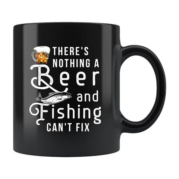 Beer And Fishing Mug. Fishing Gift. Fisherman Gift. Fisherman Mug. Fishing  Coffee Mug. Fish Coffee Mug. Fishing Hobby Mug #b377