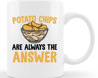Tasse de croustilles. Cadeau de chips. Tasse de croustilles. Tasse amateur de chips. Tasse de fans de chips. Cadeau de fan de chips. Tasse à en-cas. Cadeau collation #d1802