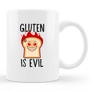 Gluten Free Mug. Gluten Free Gift. Celiac Mug. Funny Gluten Free. Gluten Free Gifts. Gluten Free Coffee. Celiac Awareness. Gluten Mug #d1789
