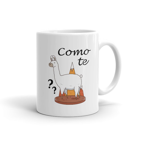 Como Te Llama Mug. Funny Llama Gift. Cute Lama Mug. Cómo te llamas. Funny Spanish Mug. Funny Lama Mug. Lama Lover Mug. Cool Lama Mug #a1009