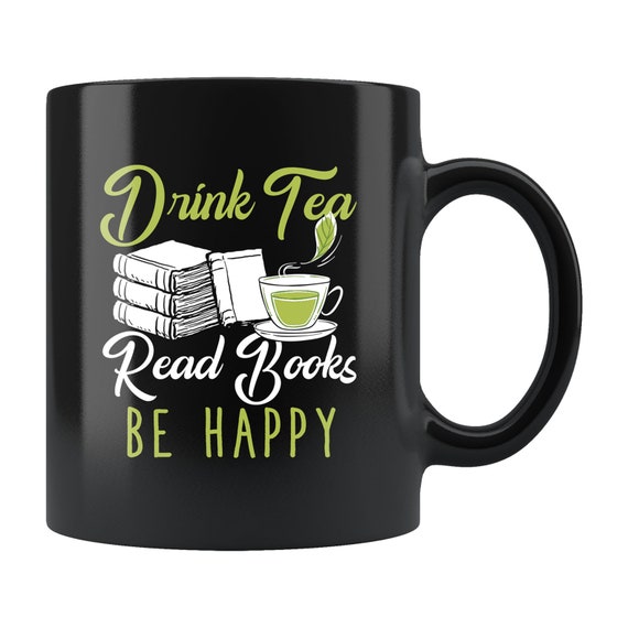 Tea Lover Gift. Tea Lover Mug. Book Lover Gift. Book Lover Mug. Bookish Gift. Bookish Mug. Book Mug. Bubble Tea Mug. Drink Tea #c117