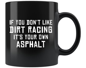 Divertida taza de carreras de tierra. Divertido regalo de carreras de motos. Taza amante de las carreras de tierra. Regalo de corredor de tierra. Taza de corredor de tierra. Regalo de carrera. Regalo para fanáticos de Dirt Racing n.° d431