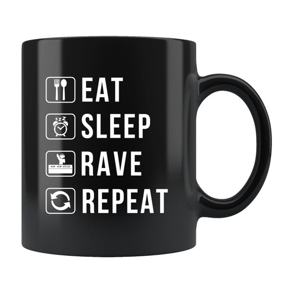 Raver Mug. Rave Coffee Mug. Rave Mug. Rave Gift. Raver Gift. Techno Mug. Techno Gift. EDM Mug. EDM Gift. House Music Gift #b219