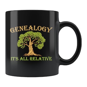 Genealogy Mug. Genealogist Gift. Historian Mug. Family Historian Gift. Ancestry Mug. Ancestry Gift. Ancestry Coffee Mug Genealogy Gift #d104
