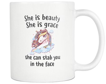mug-06 Mugvana I Wish I Could Stab Idiots With My Head Unicorn Funny Gift Coffee Mug 11oz mug-06 Mugvana I Wish I Could Stab Idiots With My Head Unicorn Funny Gift Coffee Mug 11oz