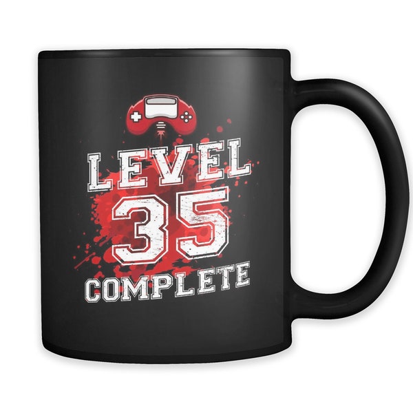 Level 35 Complete Mug. 35th Birthday Gift. 35th Birthday Mug. 35 Gift. Gift for 35th Birthday. Finally 35. Turning 35 Gift #a380