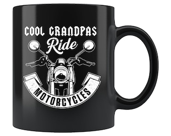 Morfar bikermugg. Morfar bikerpresent. Morfar motorcykelmugg. Morfar motorcykelpresent. Motorcykelfanpresent. Present till biker #b206