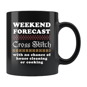 Taza de punto de cruz. Regalo de punto de cruz. Regalo de bordadora. Taza bordadora. Regalo de punto. Taza de tejedor. Regalo de costura. Taza de costura #c109