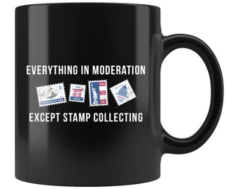 Stamp Collector Mug. Philatelist Mug. Stamp Collector Gift. Stamp Collecting Mug. Collectors Mug. Collectors Gift Stamp Mug Stamp Gift #d314