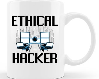 Ethical Hacker Mug. Ethical Hacker Gift. Cyber Security. Computer Hacking. Hacking Mug. Computer Science. Cyber Security Mug #d1451