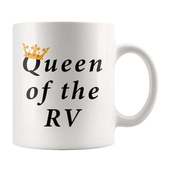 Queen of the RV Mug. RV Coffee Mug. Camping Gift. Camping Mug. Camper Gift for Her. Camper Coffee Mug. Gift for Camper #a632