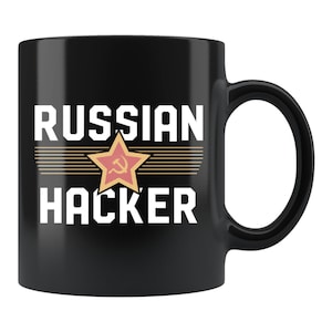 Russian Hacker Mug. Internet Security Gift. IT Specialist Mug. IT Specialist Gift. Internet Security Mug. Computer Security Gift. #c1719
