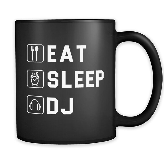 DJ Your Name Personalised Design Coffee Mug Rave birthday gift House Deejay 