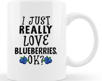 Blueberries Mug. Blueberries Gift. Blueberry Mug. FruitGifts. Gardening Mug. Blueberry Coffee. BlueberryGifts. Fruit Mug #d1978