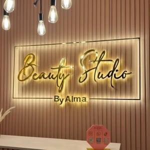 Custom 3D Metal Signage, Beauty Salon Sign, LED Signboard, Backlit Logo Sign, Business Sign, Illuminated Letter Sign, Outdoor Light Sign