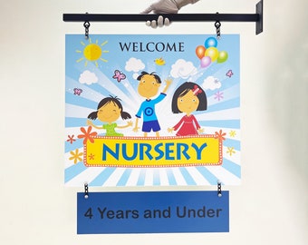 Custom Metal Blade Sign: Double Sided Storefront Advertising, Hanging Sign