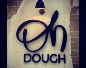 3D Metal Business Sign: Custom Laser Cut Letters, Office Lobby Decor
