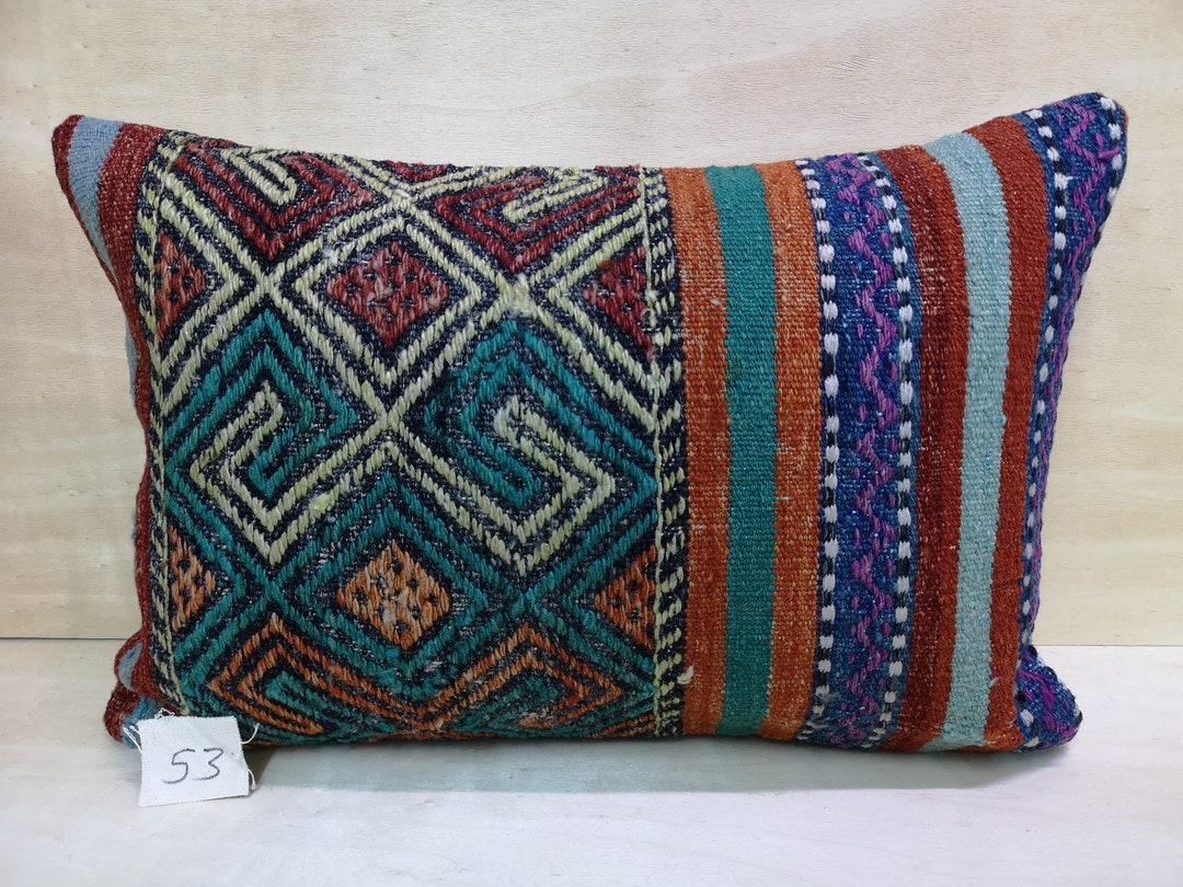 Eclectic Pillow 1624 İnches Kilim Pillow Cover Etsy