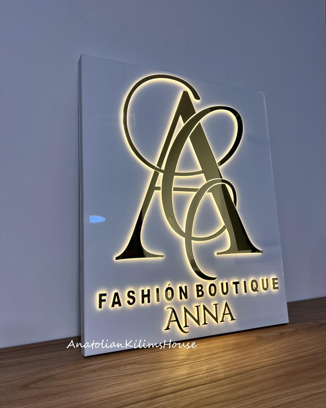 Letrero comercial retroiluminado de metal personalizado: Letrero con ...