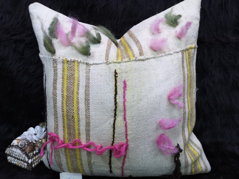 Hemp Pillow 20\u00d720 \u0130nches Decorative Kilim Pillow Decorative Pillow Cushion Cover Throw Pillow Tribal Pillow Turkish Kilim Pillow Linen 156