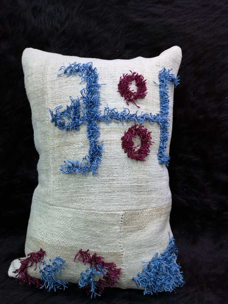 Turkish Kilim Pillow 16\u00d724 \u0130nches Lumbar Pillow Cover Cushion Cover Throw Pillow Hemp Pillow Linen Pillow Aztec Pillow Unic Organic 1299