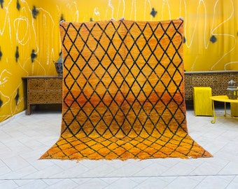 BENI MGUILD RUG, tappeto marocchino vintage, tappeto di lana fatto a mano, tappeto antico, tappeto africano (6,1 piedi x 7,10 piedi)