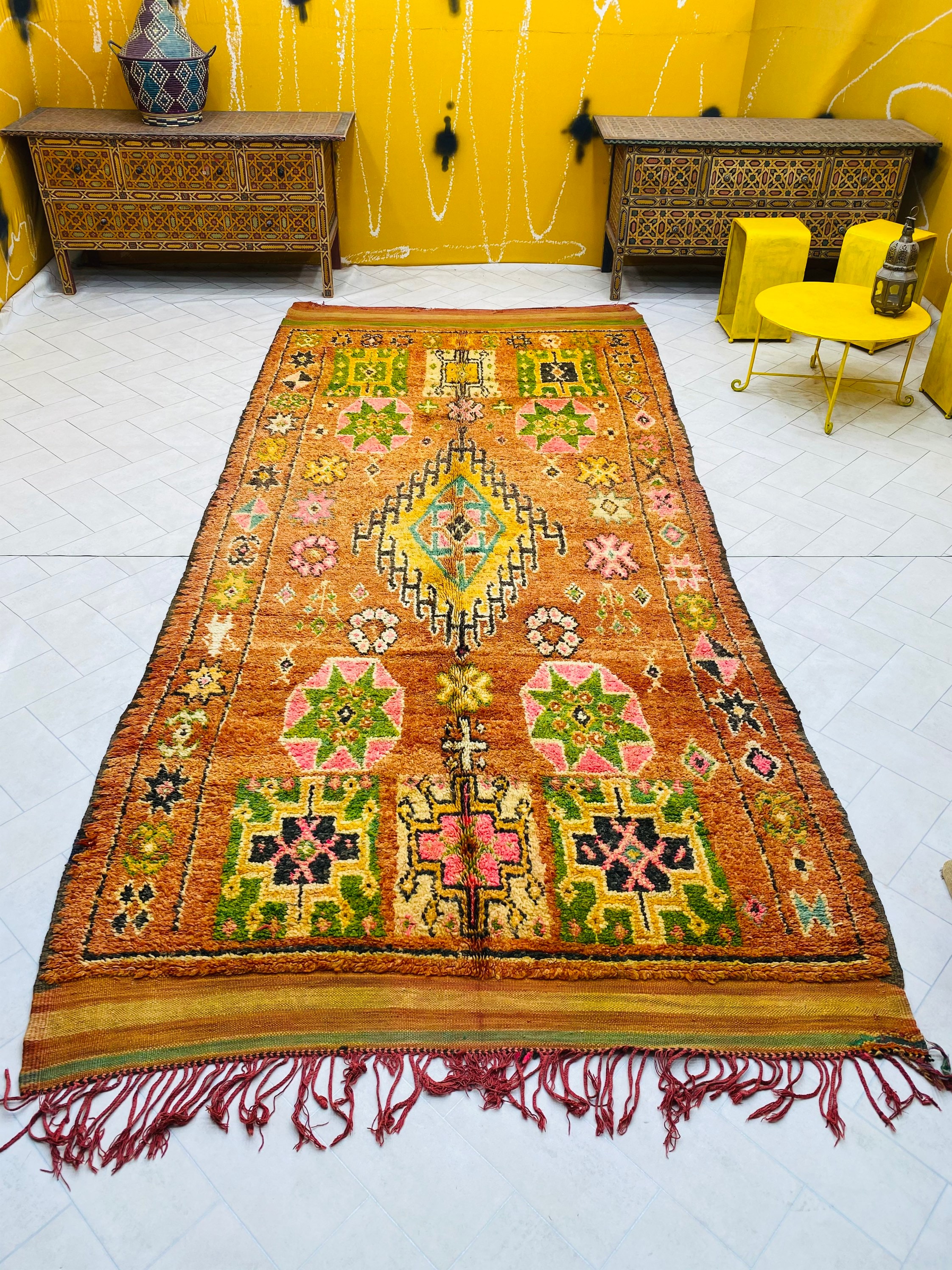 Beautiful Moroccan rug Vintage Morocco rug Wool Morocco Etsy