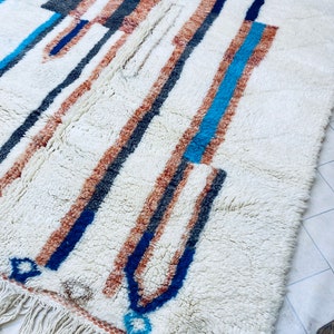 Moroccan rug,Handmade wool,Authentic rug,Berber carpet,All wool rug,Berber style,Moroccan shag rug,Moroccan area rug,Custom made rug, Rugs image 4