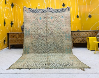 Handmade Berber, Cool colorful rug, Bohemian rug, Vintage Berber rug , Area rug, Moroccan rug, Berber rug,living Room rug, .( 6 ft x 10 ft )