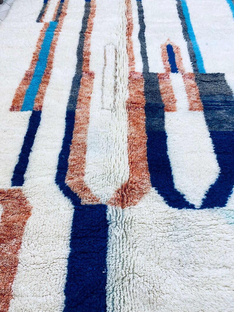 Moroccan rug,Handmade wool,Authentic rug,Berber carpet,All wool rug,Berber style,Moroccan shag rug,Moroccan area rug,Custom made rug, Rugs image 5