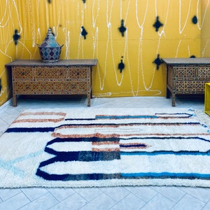 Moroccan rug,Handmade wool,Authentic rug,Berber carpet,All wool rug,Berber style,Moroccan shag rug,Moroccan area rug,Custom made rug, Rugs image 2