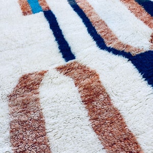 Moroccan rug,Handmade wool,Authentic rug,Berber carpet,All wool rug,Berber style,Moroccan shag rug,Moroccan area rug,Custom made rug, Rugs image 7