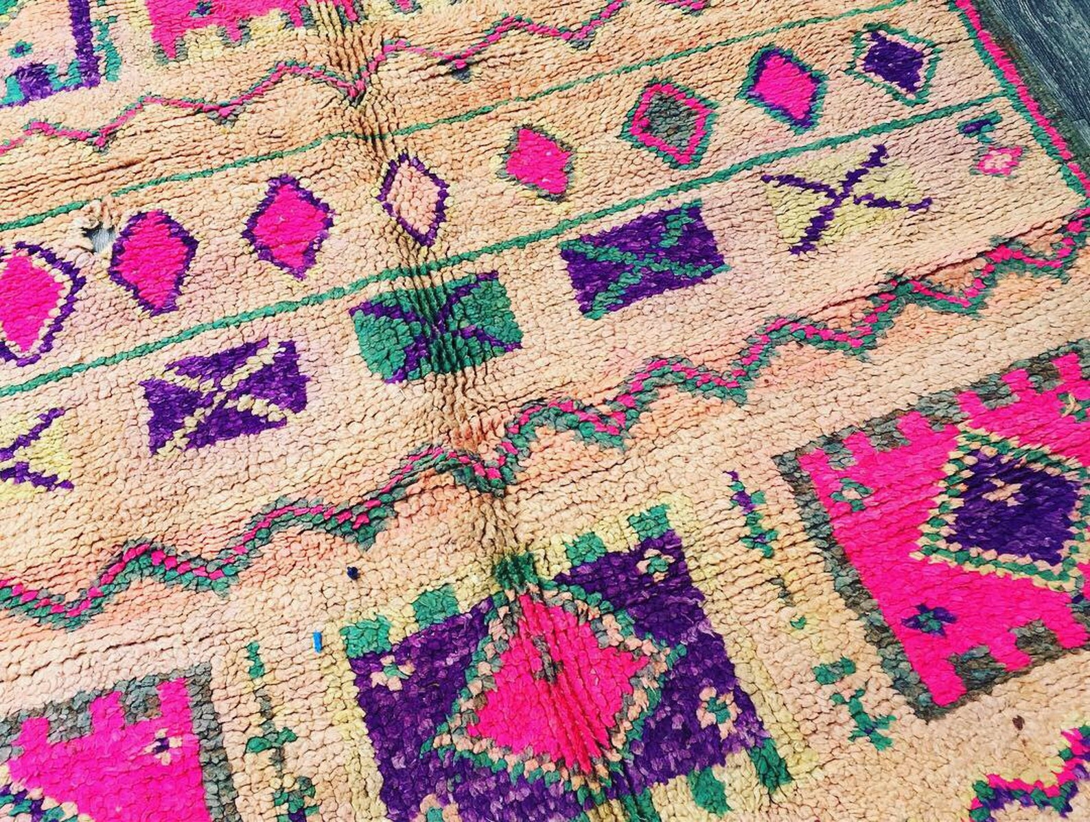 Moroccan rug wool 7.3 ft x5.8 ft220 cm x172 cm Berber Etsy