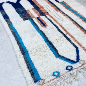 Moroccan rug,Handmade wool,Authentic rug,Berber carpet,All wool rug,Berber style,Moroccan shag rug,Moroccan area rug,Custom made rug, Rugs image 3