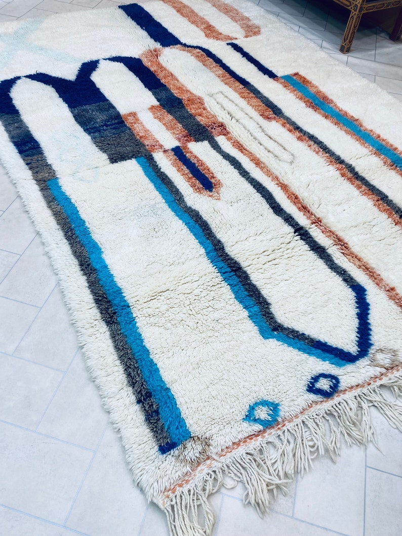 Moroccan rug,Handmade wool,Authentic rug,Berber carpet,All wool rug,Berber style,Moroccan shag rug,Moroccan area rug,Custom made rug, Rugs image 3