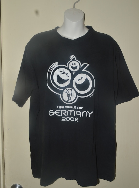 Vintage FIFA World Cup Germany T Shirt XL Black Color Very Good Conditions