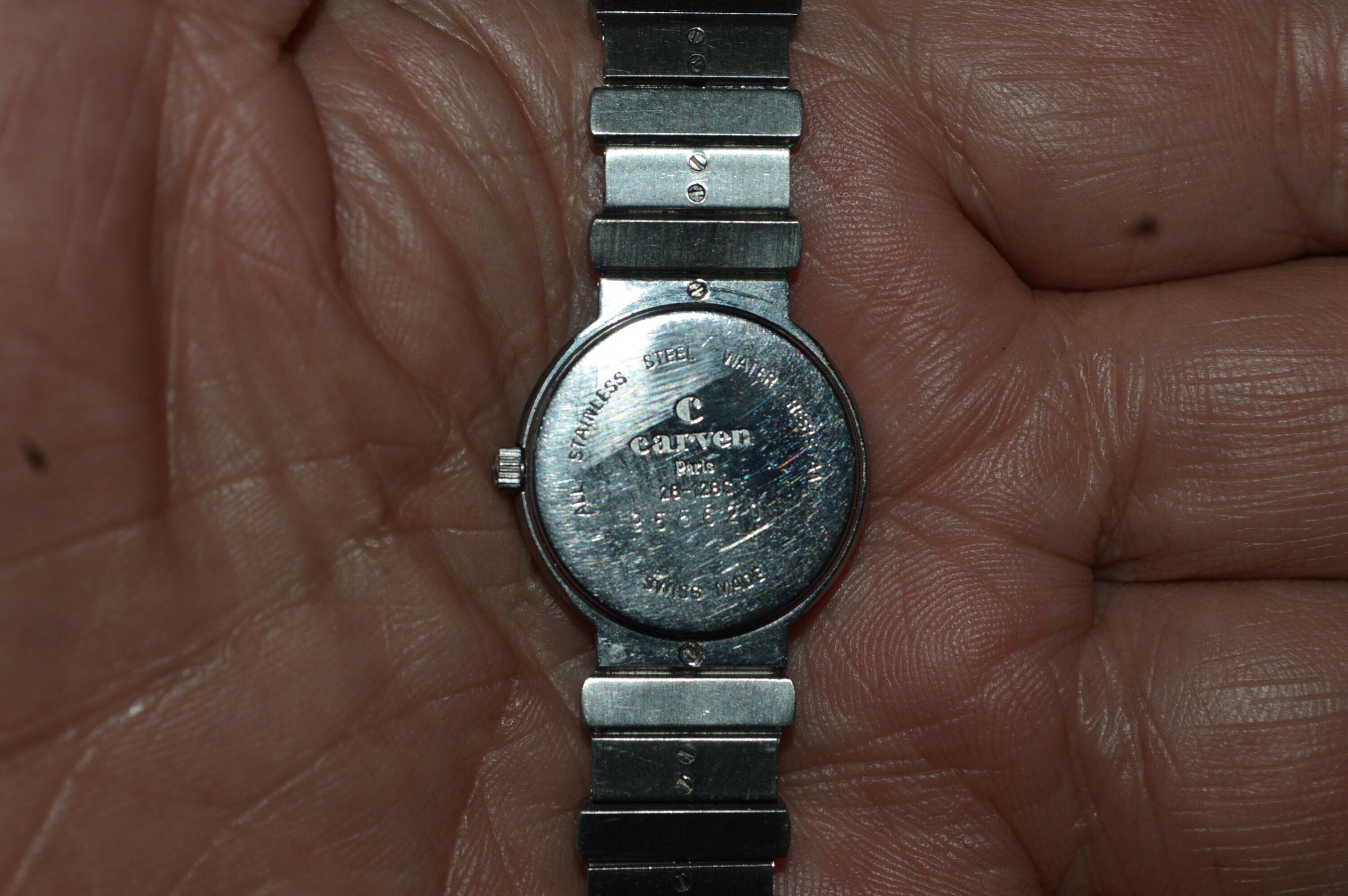 CARVEN Paris 28-128S Quartz Watch Swiss Made 23mm Roman Numerals 