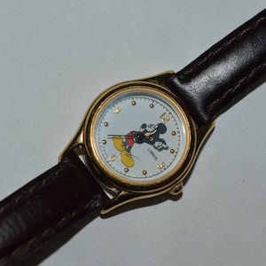 LORUS by Seiko V811-X103 Mickey Mouse Quartz Watch 20mm Vintage 1990&#39;s Tested Works Fine
