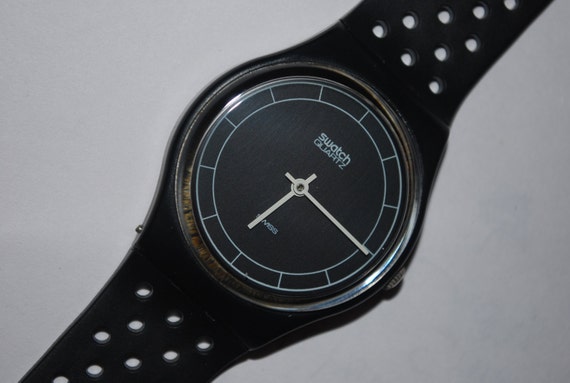 Vintage Swatch Watch GB-002 HIGH TECH 1984 Gents … - image 1