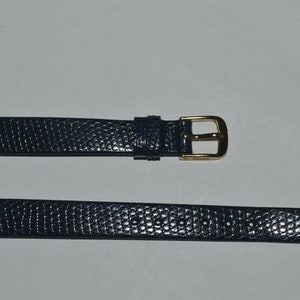 Vintage SPEIDEL 11 mm Original Strap Genuine Lizard Leather Blue New Old Stock Made In W Germany