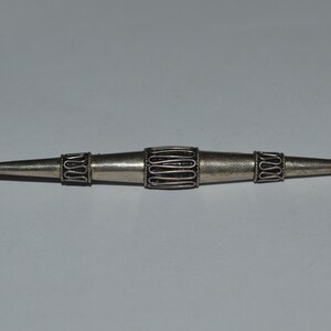 Vintage Sterling Silver Brooch Pin Art Deco Style Unique Old Design