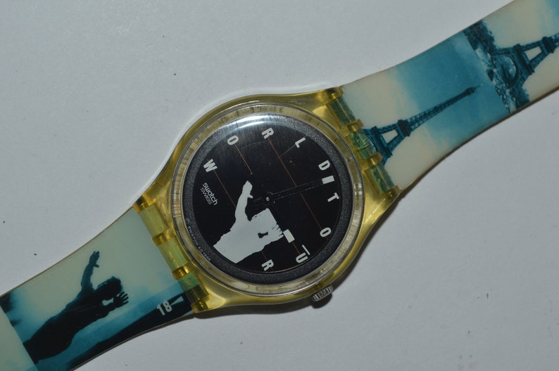 Vintage 1997 Challenge the lowest price of Japan Swatch Watch SRK104F  FRANCE Tour SOLAR World Swiss