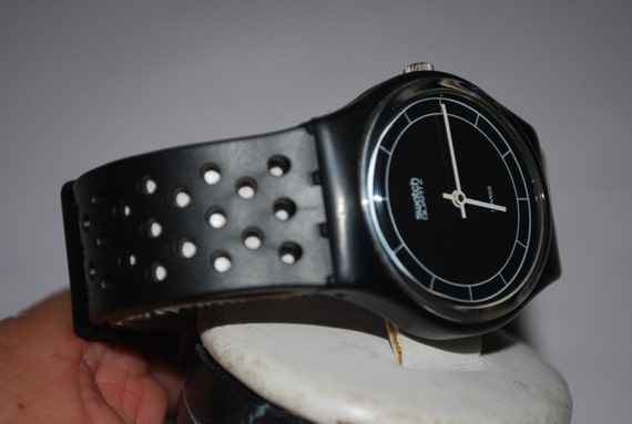 Vintage Swatch Watch GB-002 HIGH TECH 1984 Gents … - image 4