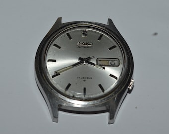 Vintage SEIKO 7009-8028 Reloj automático 17Jewels Movimiento mecánico 37mm Caja de acero inoxidable solo para piezas